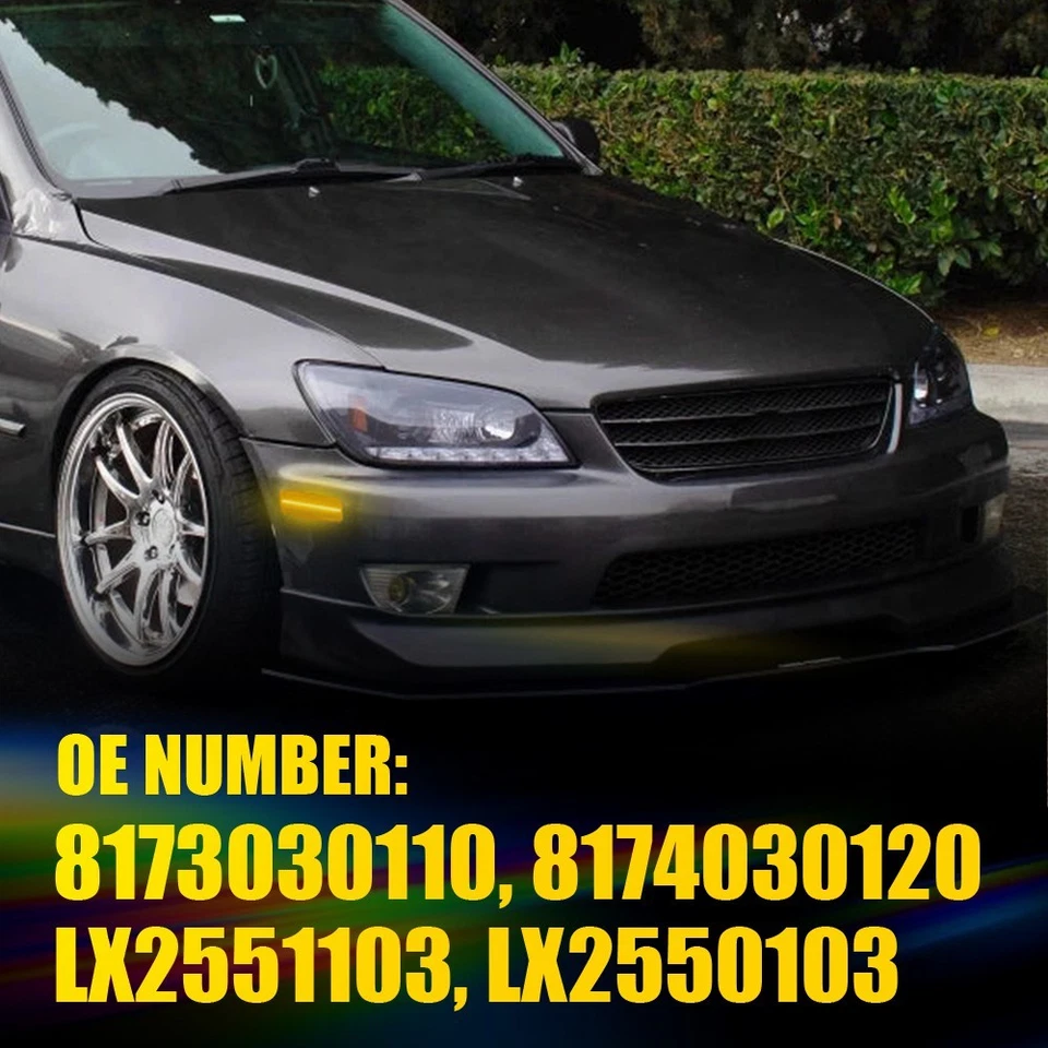 For 2001-2003 Toyota Prius Base 2004-2006 Scion xA Base Side Marker Lights Smoke - Image 3 of 4