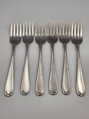 6 Individual Salad Fork Flight-Reliance Stainless by Oneida Silver 6 3/4''