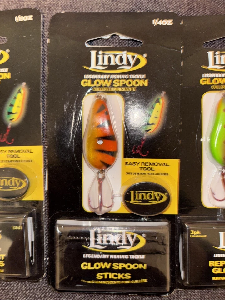Lindy Glow Spoon 1/40Z-1/80Z Brand New Fishing Lures Lot of 4 - Image 3 of 4
