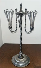 Antique Silver Plated Epergne Holder 14” High