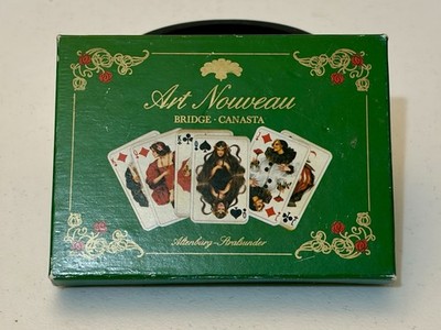 1979 Art Nouveau Canasta Bridg Cards Altenburg Stralsunder. 1 NEW/1 USED.