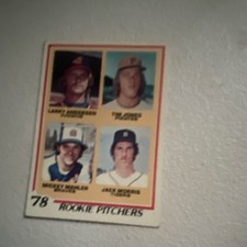 Topps 1978 Rookie Pitchers Larry Andersen Tim Jones Mahler Morris Baseball #703