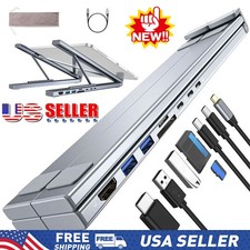 8 In 1 Laptop Stand USB C HUB Laptop Docking Station Support New