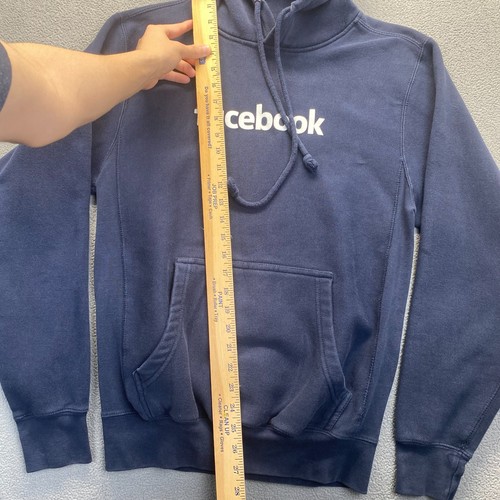 Vintage Facebook Employee Hoodie Pro Weave Mens Size XS Blue Pullover,Y2K - Picture 5 of 9