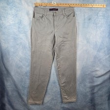 Gloria Vanderbilt Amanda Tapered Leg Pants Womens 6 Gray High Rise Casual 30x29
