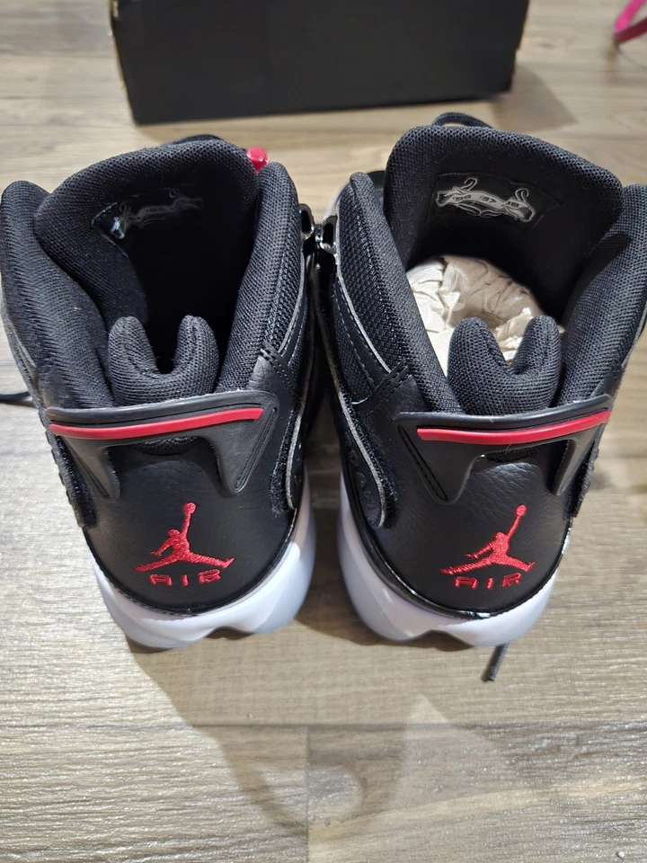 Size 12 - Air Jordan 6 Rings Black Gym Red - Image 4 of 4