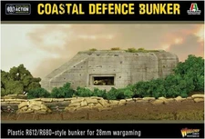 Warlord WWII Coast Defense Bunker Plastic Model Kit 1:56 Tabletop Wargame Dio...