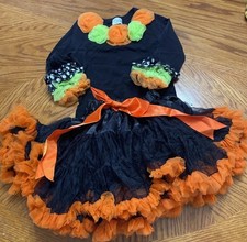 Girls Halloween Costume Perfect With Pumpkin Paint Face Size 3-4