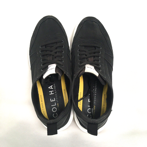 Cole Haan Shoes Mens Size 10 Black Canvas Lace Up Low Casual Athletic Sneakers - Picture 7 of 10