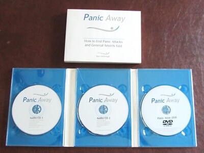 Panic Away How to Stop Panic Attacks & End General Anxiety 3 CD's & 272 pg Book