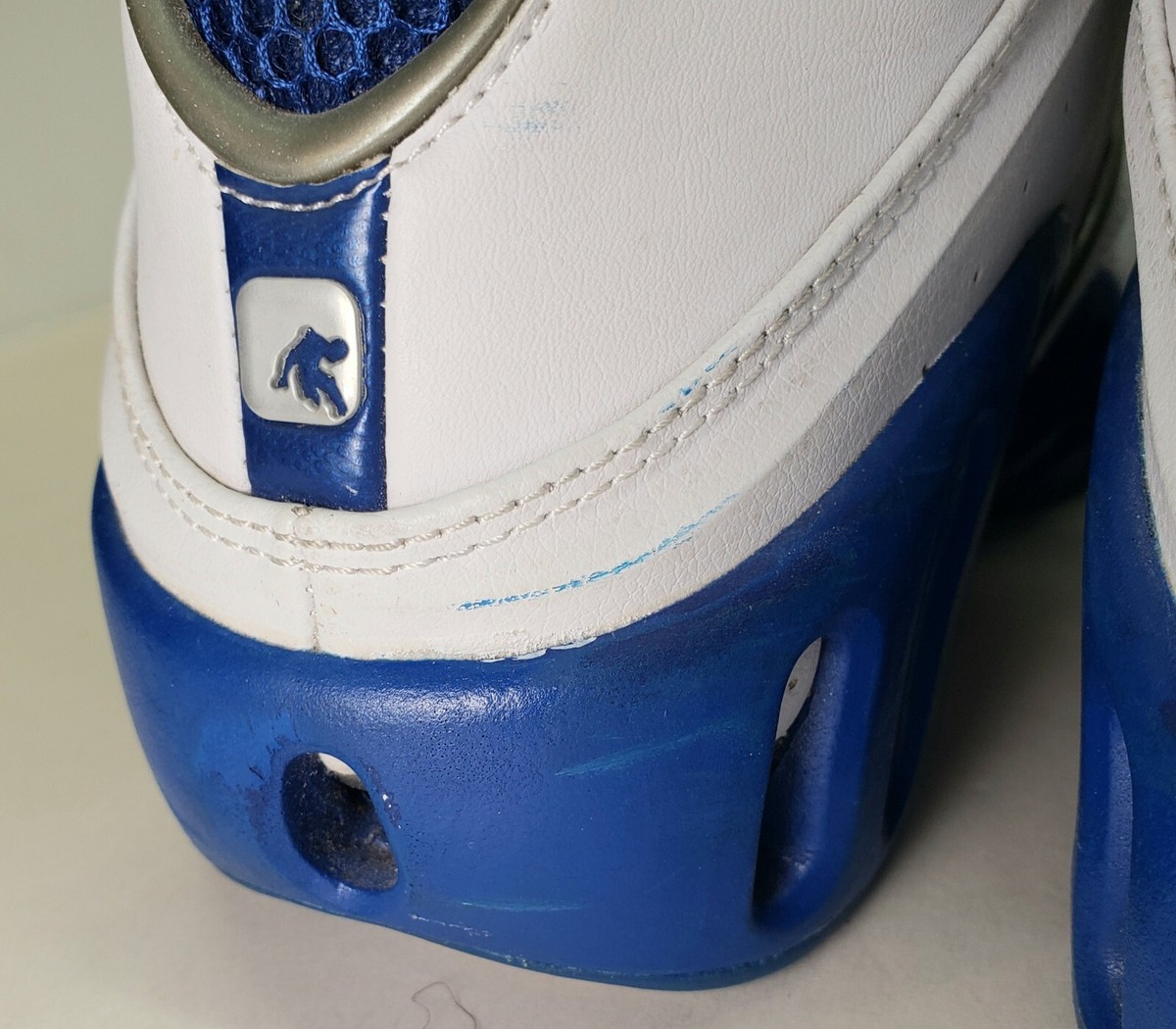 Vtg Y2K And 1 Blue Chip White Leather Mid 2000 Mens 12 Vtg Y2K And 1 Blue Chip White Leather Mid 2000 Mens 12