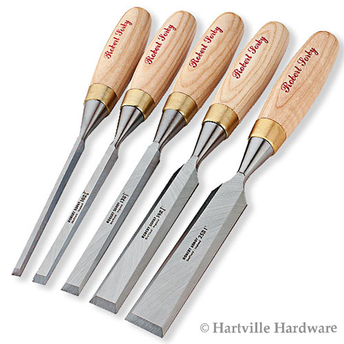 Robert Sorby #E5305ST 5-Piece Sheaf River Tapered Bevel Chisel Set 5530
