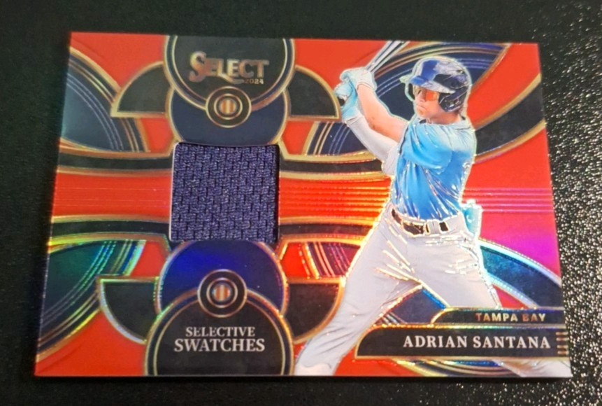 2024 SELECT BASEBALL RED PRIZM SELECTIVE SWATCHES SP #SS-AS ADRIAN SANTANA 32/99