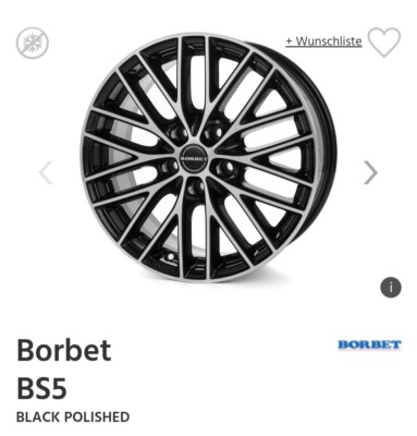 Borbet BS5 BLACK Polished