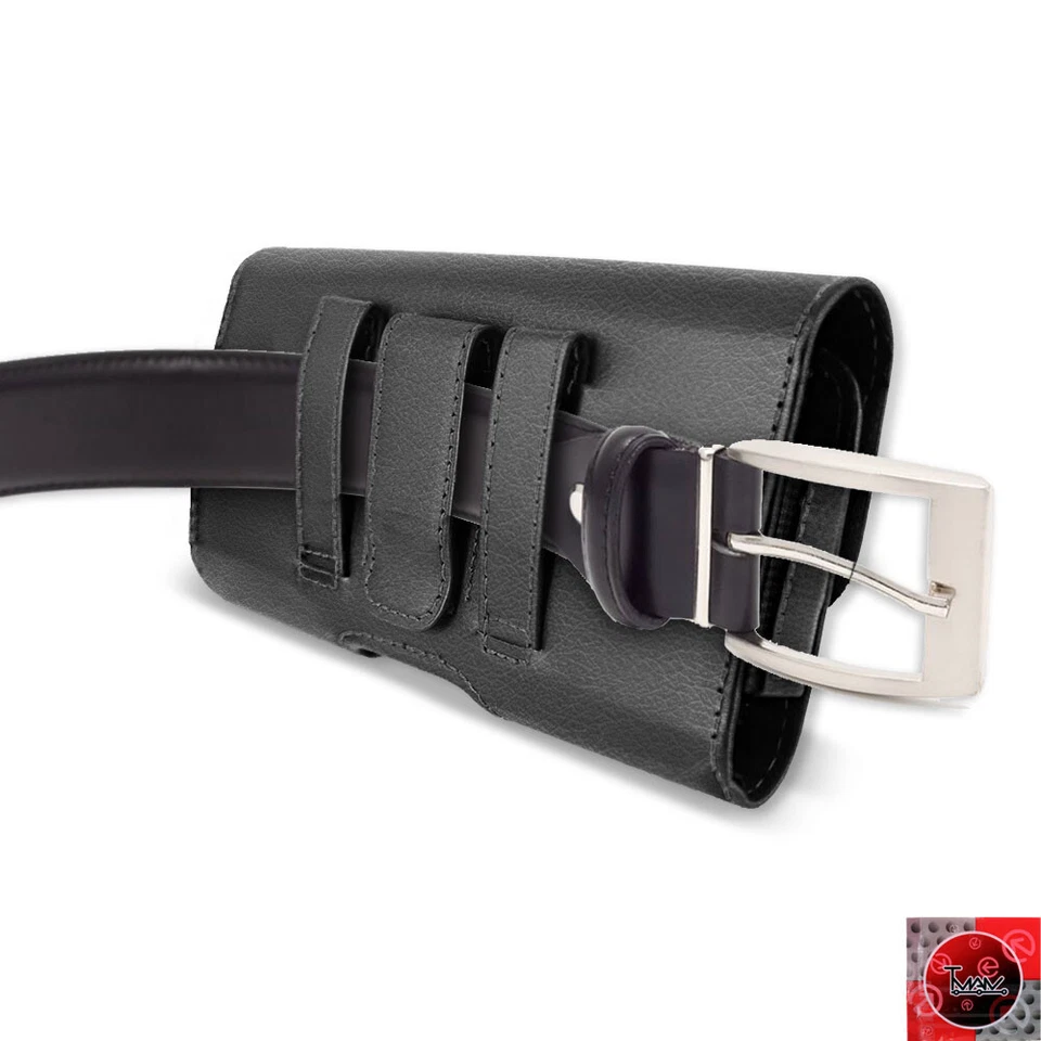 Extra Large Size Leather Pouch Case w/Belt Clip Holster For LG G STYLO / LS770 - Image 4 of 4