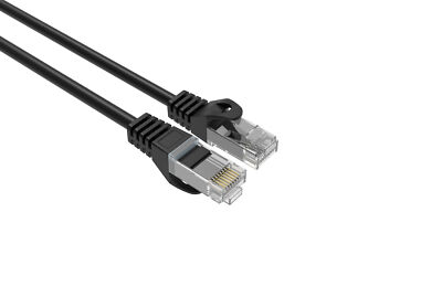 CAT6 Slim Ethernet Patch Cable Black 28 AWG 7FT