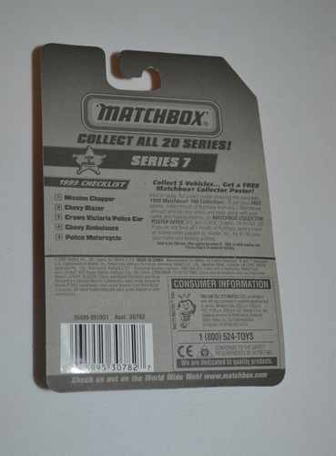 MATCHBOX 1999 LAW & ORDER # 5 - POLIZEI MOTORRAD SCHWARZ - Bild 6 von 6