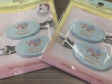 NEW SANRIO OFFICIAL LICENSED LITTLE TWIN STARS BLUE HAIR BANGS CLIPS 4 PIECE LOT