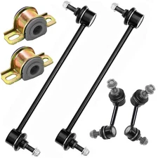6PC Front/Rear Sway Bar Links Front Bushings for 2007-2016 Honda CR-V