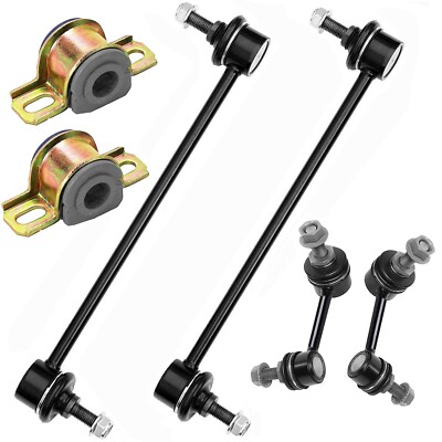 6PC Front/Rear Sway Bar Links Front Bushings for 2007-2016 Honda CR-V