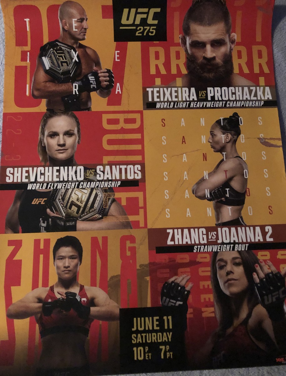 UFC 275 Official 22” x 28” Fight Poster Teixeira Vs Prochazka