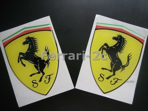 Ferrari F430 F-430 Genuine Emblem Fender Badge Sticker Shield Decal Resin Coated - Picture 2 of 9