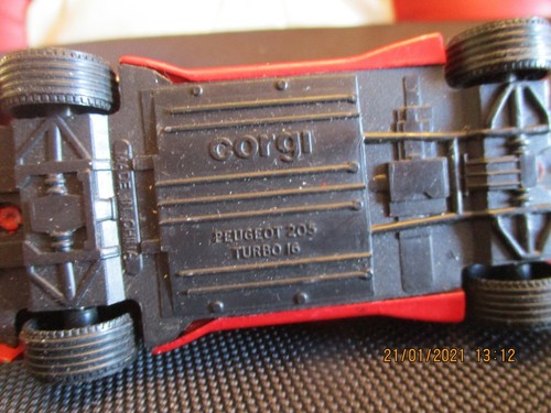 CORGI PEUGEOT 205 TURBO16 No Packaging 11cm long SPARES OR REPAIR - Picture 9 of 9
