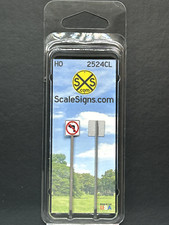 HO-2500-024-CL / 1:87 Scale Street  Railroad Signs "No Left Turn"