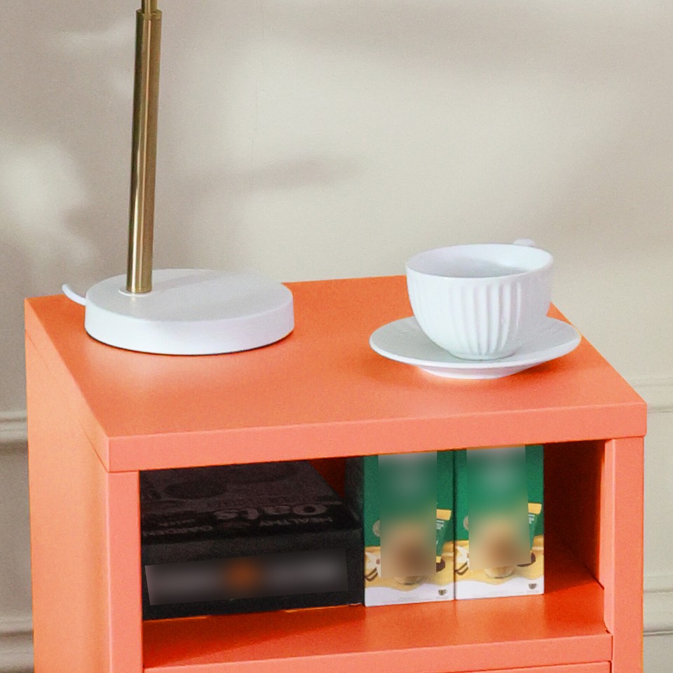 Night Table Lockable End Table Coffee Table Metal Locker Bedside ...