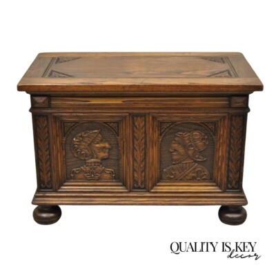 Carved Blanket Chest Made From Reclaimed Ceiling Panels Carved Blanket Chest Made From Reclaimed Ceiling Panels