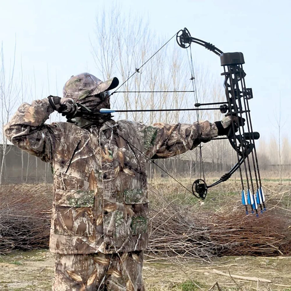 Compound Bow Set 30-60lbs Adjustable Archery Hunting Right Left Shooting Fishing - Image 4 of 4