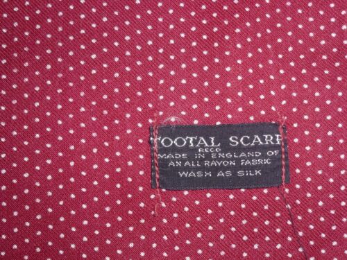 Vintage TOOTAL Scarf Cravat Polka dot Mens Dapper Scooter Goodwood WW1 WW2 Pilot - Picture 3 of 7