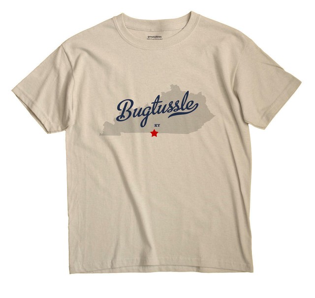 Bugtussle Kentucky KY T-Shirt MAP | eBay