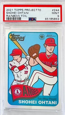 70シリ 大谷翔平Rainbow Foil ToppsProject 70 2021 Topps Project 70 Shohei Ohtani Toy Tokyo Rainbow Foil