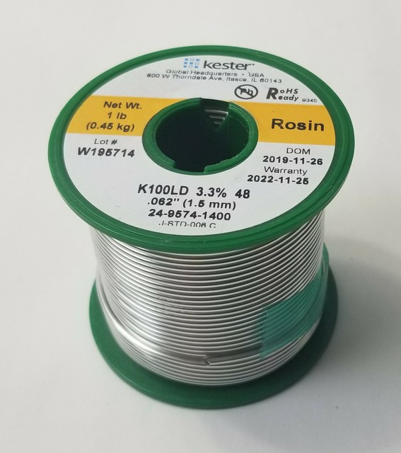 Kester Solder Lead .062inch K100ld Eutectic Tin/copper 2495741400 1lb