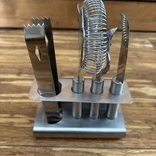 Stainless Steel 5 Piece Bar Tools Set Bartender Cocktails Home Bar Accessories