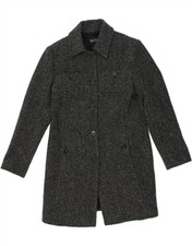 Marc O'polo Womens Overcoat It 40 Small Grey Chevron Wool Az59