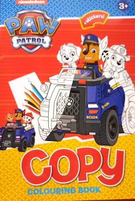 Malbuch PAW PATROL DIN A4 mit Sticker und Malvorlagen Copy Colouring Book Kinder