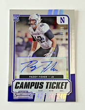 2021 Contenders Draft Picks Paddy Fisher RC Silver Holo AUTO 71/99 #178 Panthers