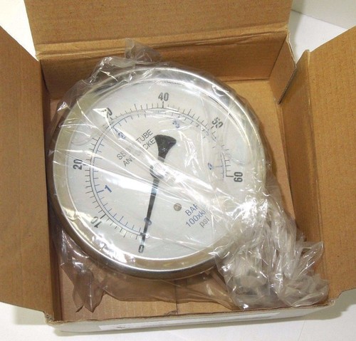 Gauge 4" Face S/S Case 0-60 PSI/KPA/BAR 1/4" NPT S/S Lower Filled NIB 252ER20 - Picture 2 of 2