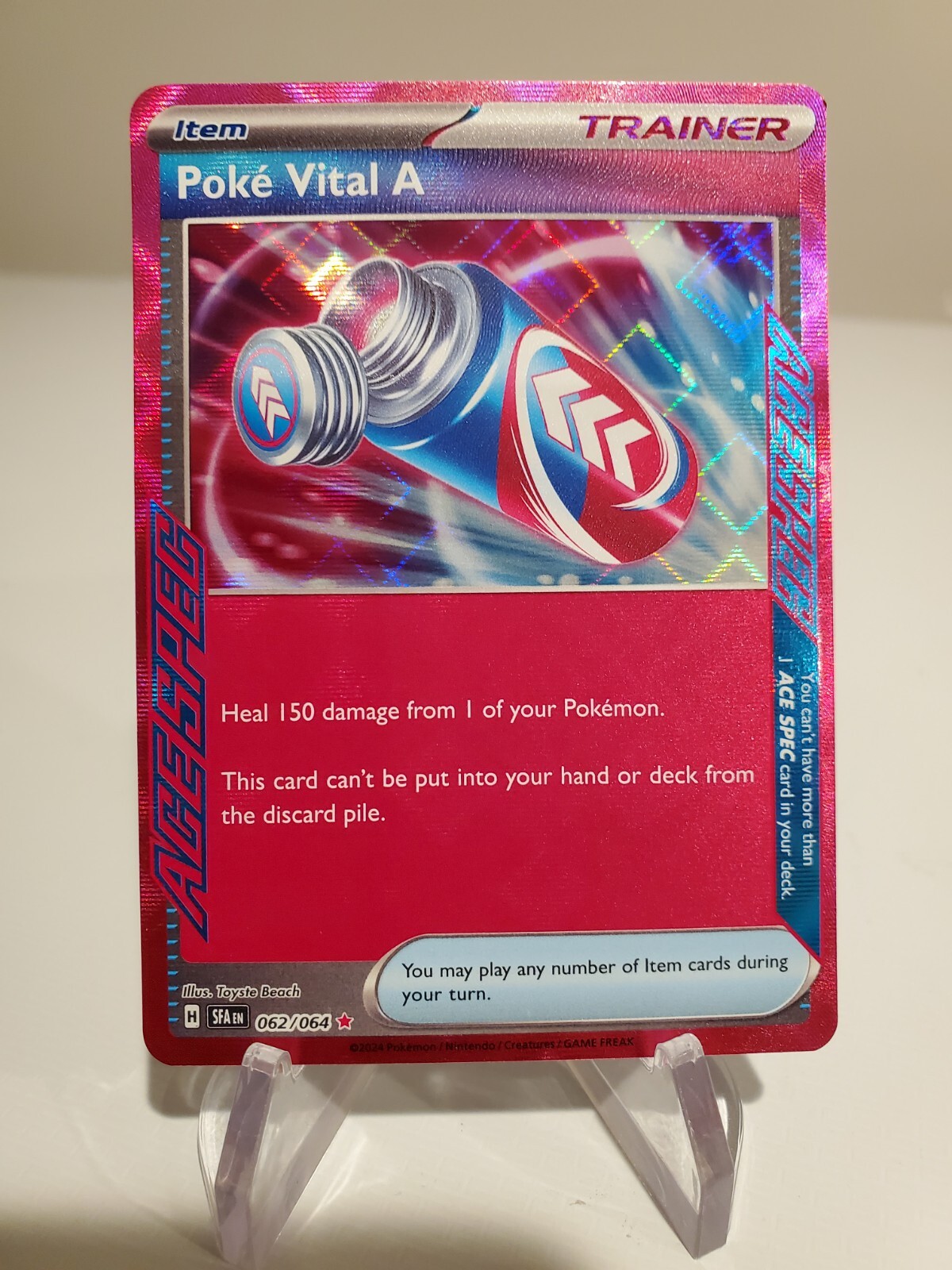 Pokemon Poke Vital A 62/64 Shrouded Fable Ace Spec Holo