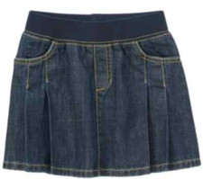 Gymboree BRIGHT IDEAS denim elastic waist pleated skirt size 4 NWT