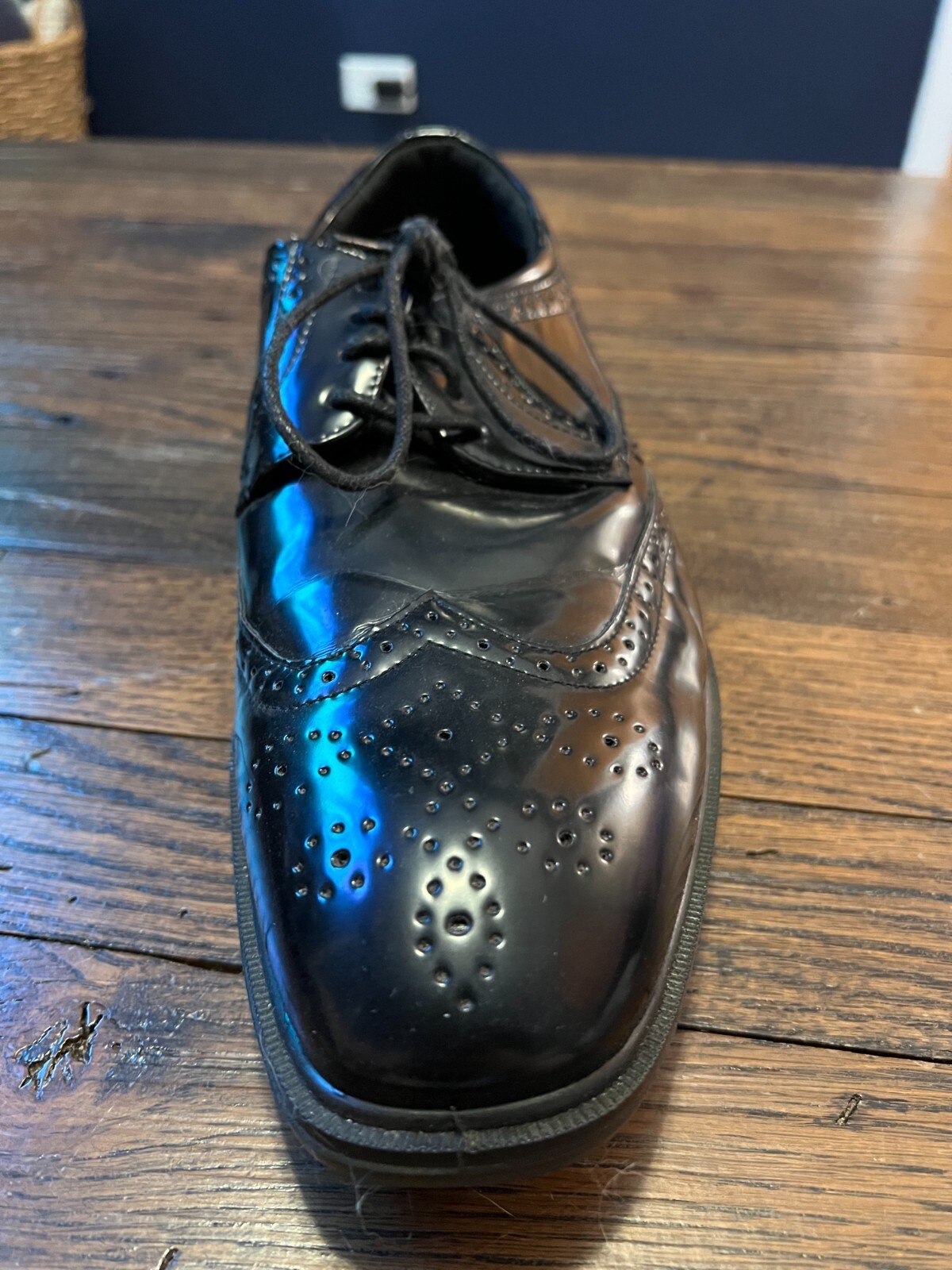 SAOLA Scarpe eleganti da uomo Oxford nere memory foam Wingtip 9 5 indossate una volta