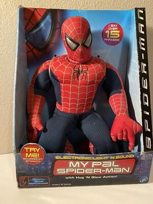 Spider Man - My Spider Man Say over 15 phrases with Hug N Glow Action 2001