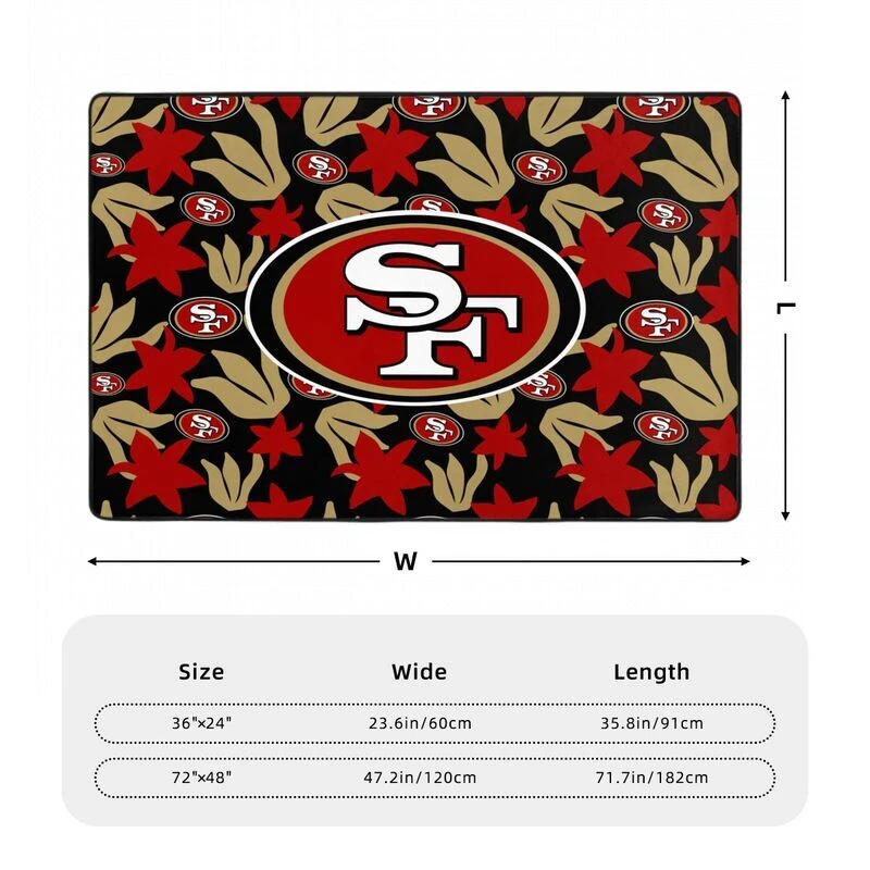 San Francisco 49ers Printed Carpet Anti-skid Floor Mat Decorative