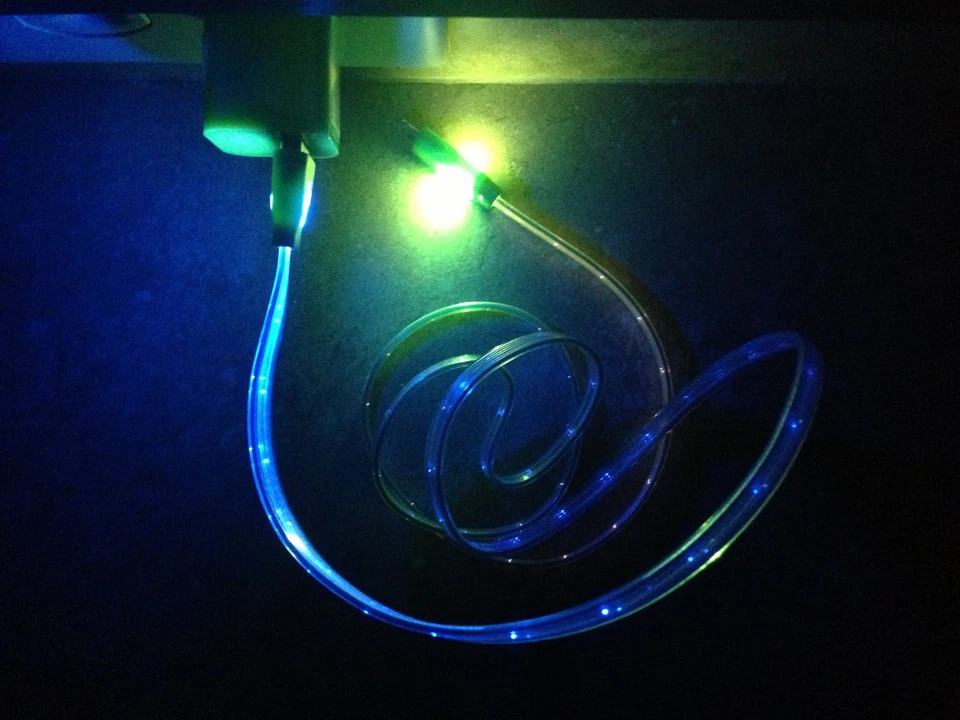 LED light-up change charge micro usb glow cable FOR samsung galaxy s3 s6 s7 note - Image 2 of 4