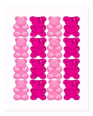 Colorful Gummy Bear Wall Art Fun and Lively Decoration Pop Art