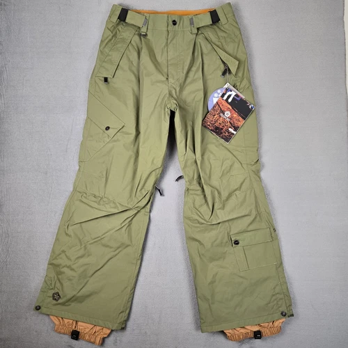 Pantalon de snowboard homme Sessions Achilles grand Supreme Recco imperméable vert neuf avec étiquette