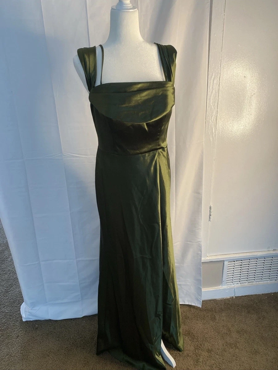 Satin Long Sleeve Green Bridesmaid Dresses for sale | eBay