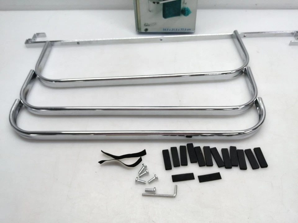 WENKO Portasciugamani Irpinia, per bagno senza foratura, da appendere, acciaio - Immagine 4 di 4